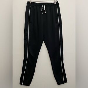 Gymshark Black Track Pants Side Stripe Small